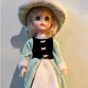 Elegant Mint Green and White Doll with Black Accents